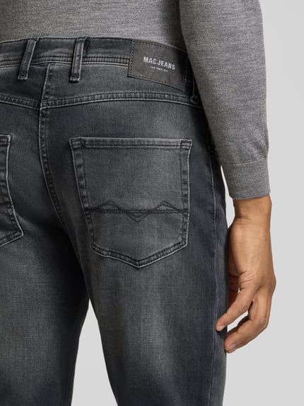 MAC Straight Fit Jeans aus Baumwoll-Mix Modell 'ARNE' Anthrazit 3