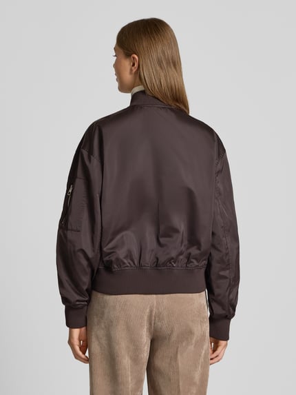 Marc O'Polo Regular Fit Bomberjacke mit Stehkragen Dunkelbraun 5