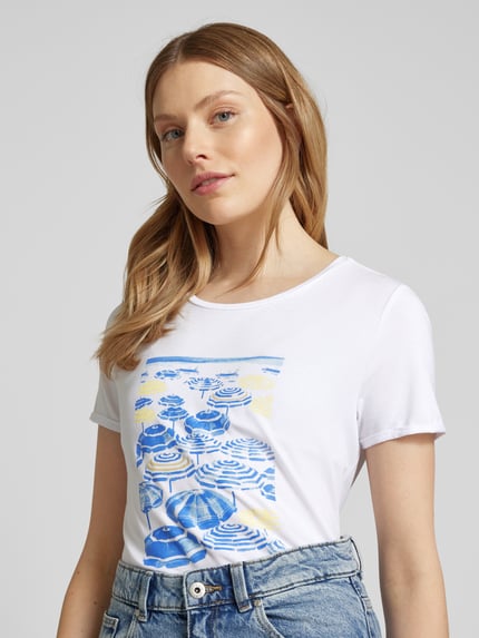 MORE & MORE T-shirt met motiefprint Offwhite - 3