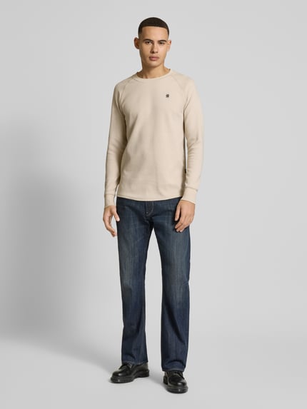 G-Star RAW Longsleeve mit Label-Detail Modell 'Jirgi' Offwhite 1