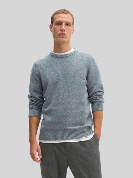 Marc O'Polo Pullover mit Tweedstruktur Eisblau 4