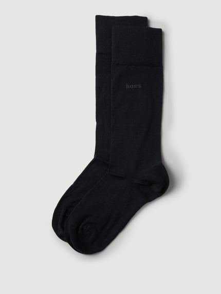 BOSS Socken aus Woll-Baumwoll-Mix im 2er-Pack Black 1