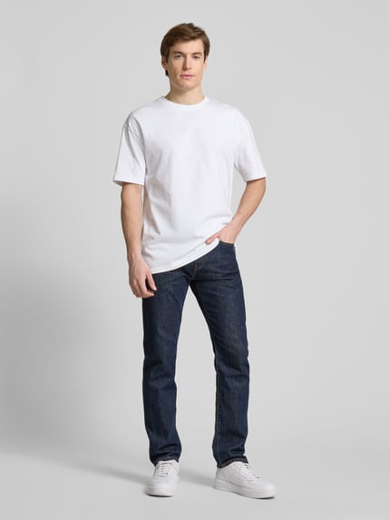 Samsøe Samsøe T-shirt met geribde ronde hals, model 'HUDSON' Wit - 1