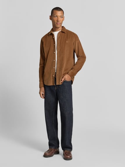 MCNEAL Regular Fit Freizeithemd mit Label-Stitching Taupe 1