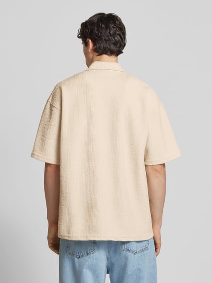 PEGADOR Regular Fit Freizeithemd mit Label-Stitching Modell 'LIBCO' Offwhite 5