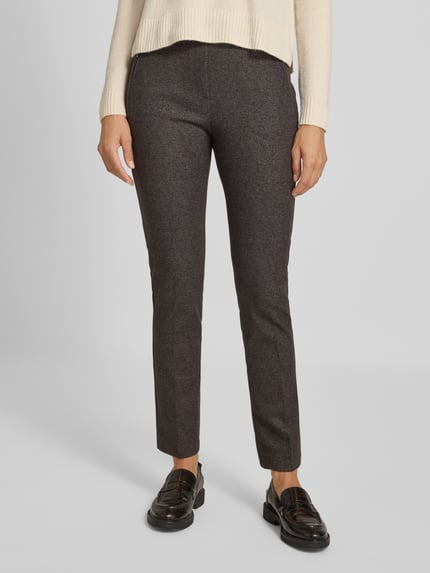 Raphaela By Brax Spodnie materiałowe o kroju slim fit w kant model ‘Lillyth’ Czekoladowy 4