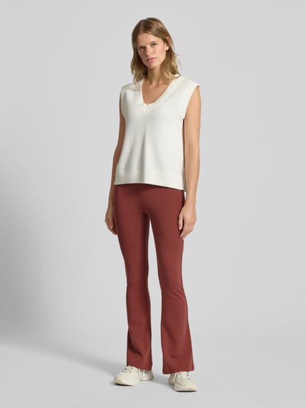 OH APRIL Bootcut leggings in viscose blend model 'Tia' Bordeaux - 1