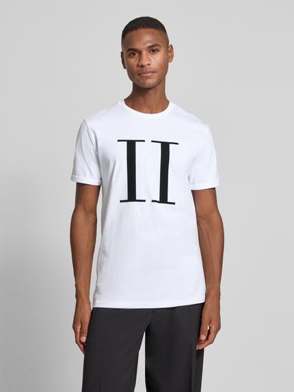 Les Deux T-Shirt mit Label-Print Modell 'Encore' Weiss 4