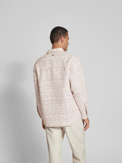 ISNURH Overhemdjack in bouclé-look Helder paars - 5