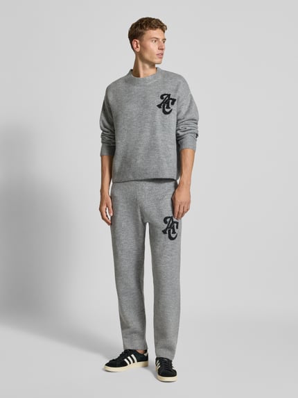 ANOTHER COTTON LAB Sweatpants mit elastischem Bund Hellgrau Melange 1