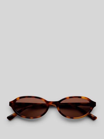 MessyWeekend Ovale Sonnenbrille Modell 'IVY' Mittelbraun 2