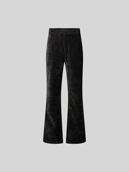Flared stoffen broek met achterzak Shop The Look MANNEQUINE