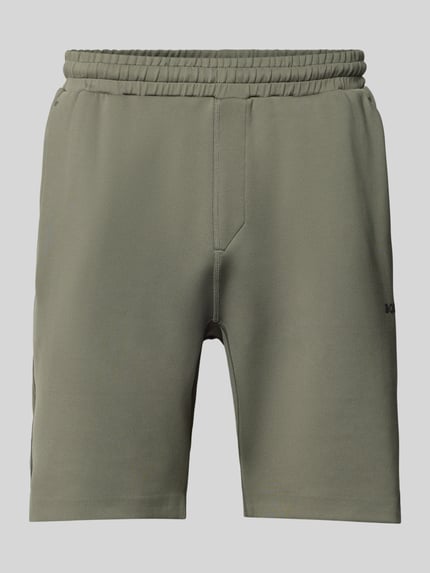 BOSS Green Regular Fit Sweatshorts aus schnell trocknendem Gewebe Modell 'HECON ACTIVE' Dunkelgruen 2