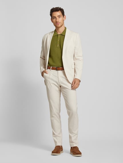 MANGO Anzughose mit Bundfalten Modell 'parma' Beige 1