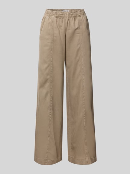 Jake*s Studio Woman Wide Leg Stoffhose mit elastischem Bund Taupe 2