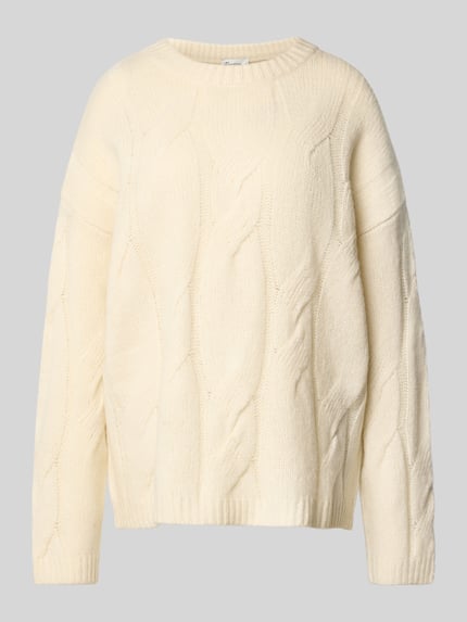 My Essential Wardrobe Oversized gebreide pullover met ribboorden, model 'Will' Offwhite - 2