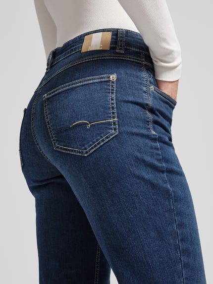 MAC Straight-fit jeans met stretchanteil model 'MELANIE' Donkerblauw - 3