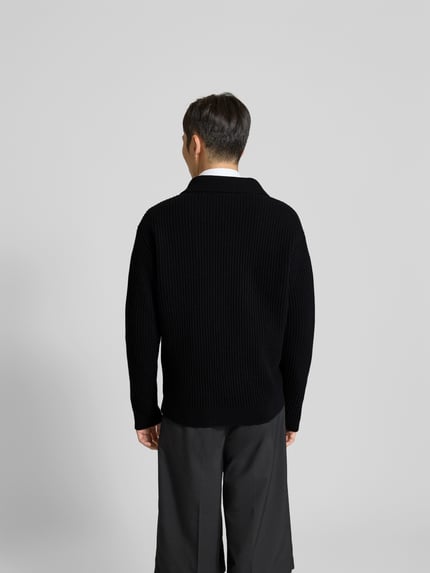 MAISON KITSUNÉ Wollpullover aus reiner Wolle Black 5