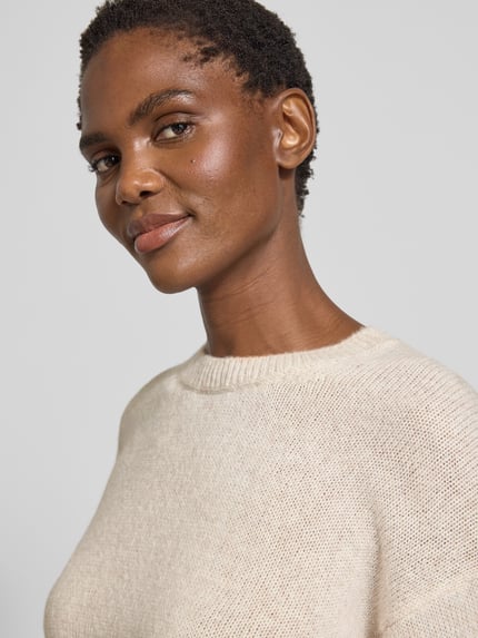 Marc O'Polo Loose Fit Strickpullover aus Schurwoll-Mix Offwhite 3