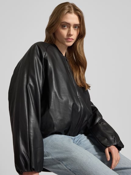 EDITED Bomberjacke in Leder-Optik Modell 'Rika' Black 3
