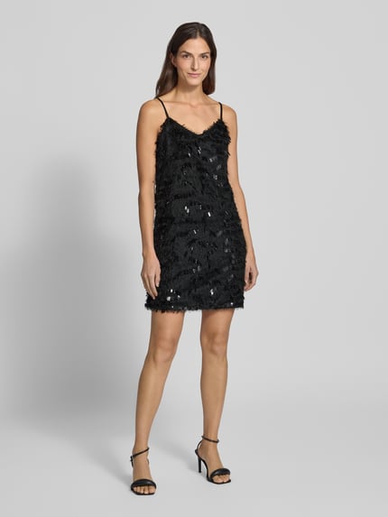 VILA Minikleid mit Pailletten Modell 'CALLI' Black 1