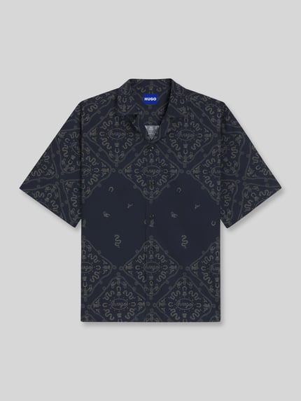 HUGO Blue Relaxed Fit Freizeithemd aus reiner Baumwolle Dunkelblau 2