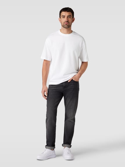 Selected Loose Fit T-Shirt mit Rundhalsausschnitt Modell 'OSCAR' Weiss 1