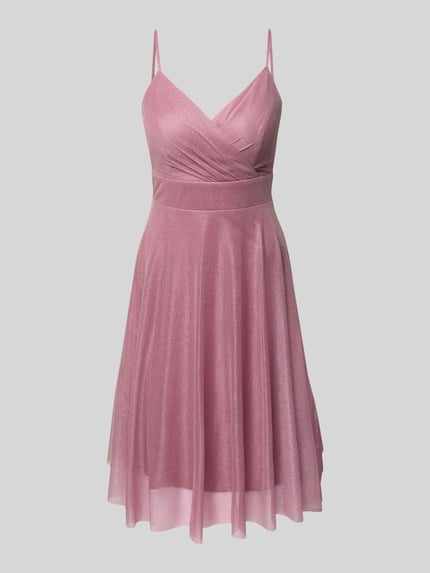 TROYDEN COLLECTION Cocktailkleid mit Taillenband Rosa 2