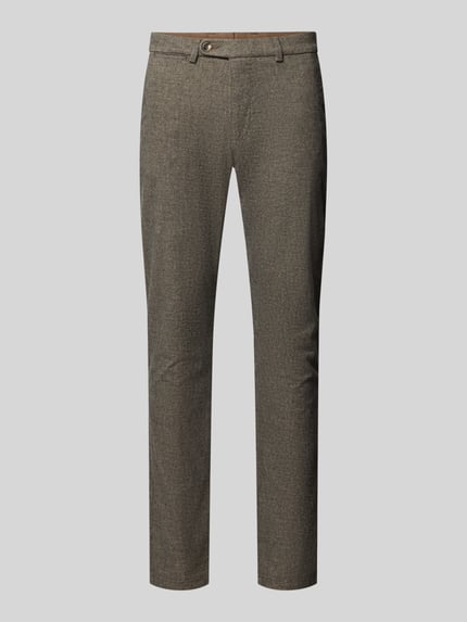 Produktfoto, Modern Fit Hose mit Eingrifftaschen von bugatti aus bawełnianej mieszanki z dodatkiem wiskozy, drobno strukturyzowana, szerokość w rozmiarze 32/32: 42 cm, długość nogawki od kroku w rozmiarze 32/32: 81 cm