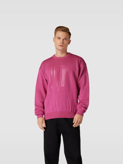 VTMNTS Bluza o kroju oversized z mieszanki wełny Mocnoróżowy 4