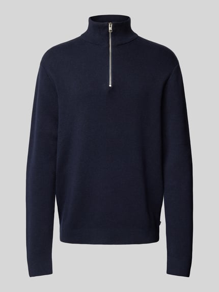 JACK & JONES Premium Troyer mit Label-Detail MOdell 'BLAMILANO' Blau 2