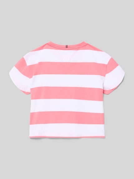 Tommy Hilfiger Teens regular fit T-shirt van puur katoen Felroze - 3