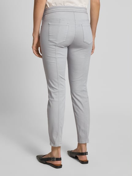 Luisa Cerano Slim Fit Jeans im 5-Pocket-Design Silber 5