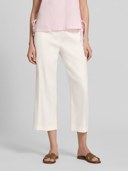 Raphaela By Brax regular fit culotte van linnenmix model 'PAM' Wit - 4