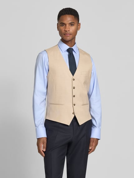 s.Oliver BLACK LABEL regular fit gilet met viscose Beige - 4