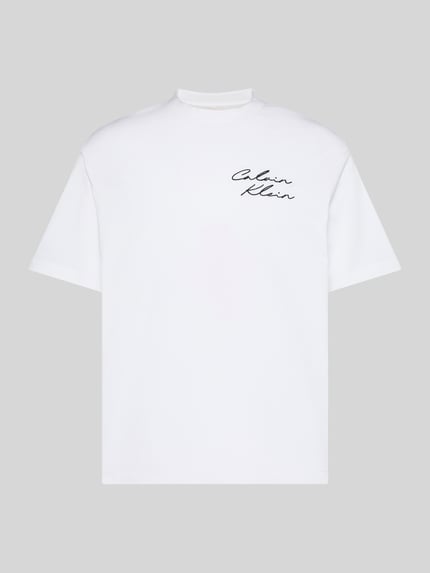 Calvin Klein Jeans Relaxed Fit T-Shirt aus reiner Baumwolle Weiss 2