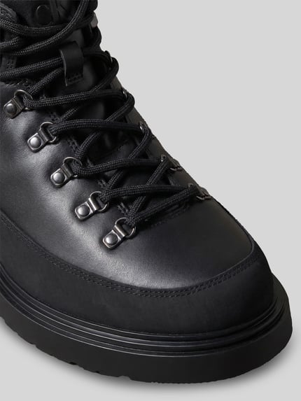 CK Calvin Klein Boots mit Hiking-Schnürung aus Rindsnappa Black 4
