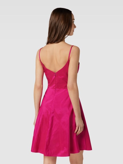 LUXUAR FASHION Cocktailkleid mit Herz-Ausschnitt Pink 5