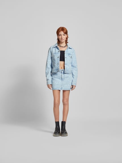 Rabanne Minirok in denimlook Lichtblauw - 1