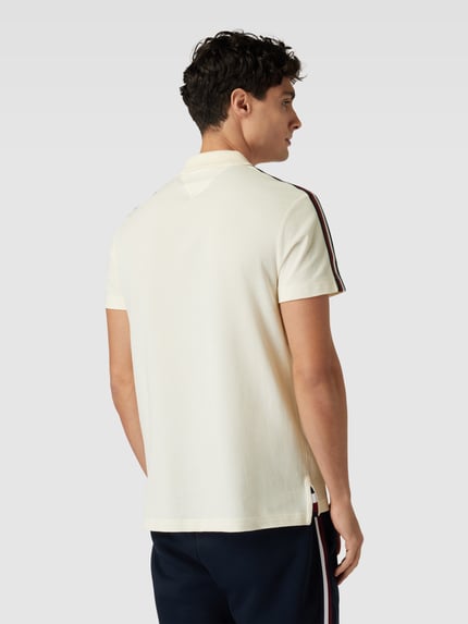 Tommy Hilfiger Regular Fit Poloshirt mit Kontraststreifen Beige 5