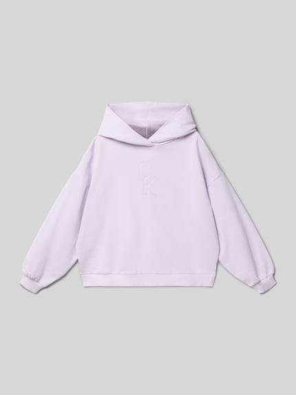Calvin Klein Jeans Regular Fit Hoodie aus reiner Baumwolle Flieder 1