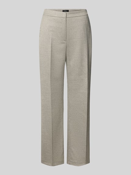 Produktfoto, Wide Leg Hose aus Viskose-Mix von s.Oliver BLACK LABEL, Optik:Unifarben, Allover-Muster, Fischgrät-Muster, Bügelfalten, Ziertaschen, Verschluss: Schiebehaken und verdeckter Reißverschluss, seitliche Eingrifftaschen, Material: Viskose-Mix