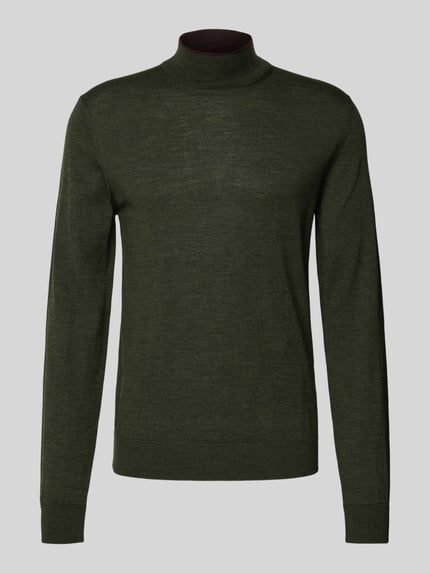 Cruna Strickpullover aus reiner Wolle Khaki 2