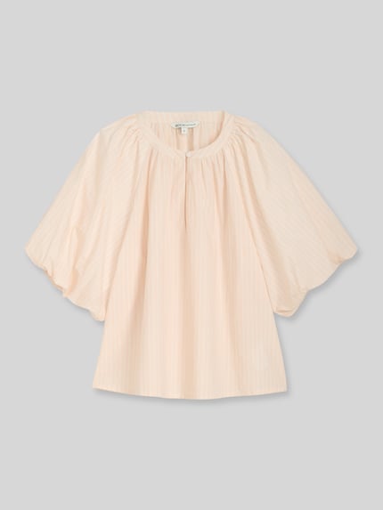 Tom Tailor Denim Relaxed Fit Bluse aus reiner Baumwolle Apricot 2