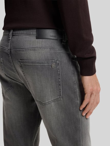 BOSS Orange Slim Fit Jeans mit Label-Detail Modell 'DELAWARE BO' Mittelgrau 3