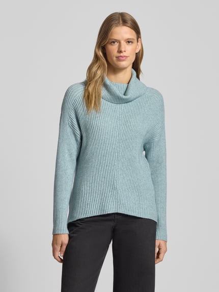 ONLY Regular fit coltrui van viscosemix, model 'KATIA' Middengrijs - 4