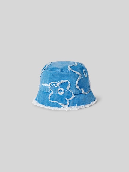 Marni Czapka typu bucket hat z imitacji denimu Niebieski 2