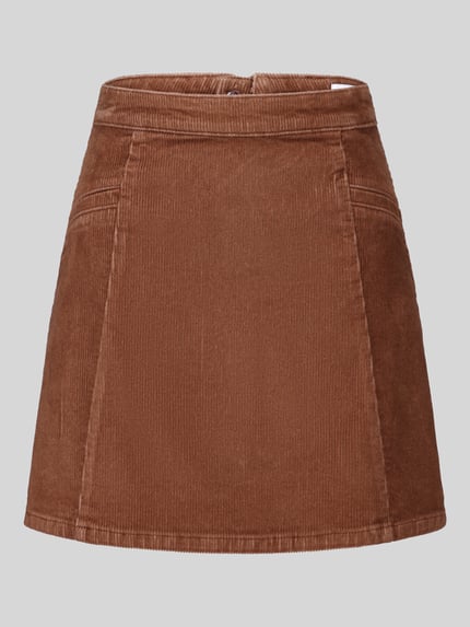 VERO MODA Mini-Rock mit sichtbarem Rückenreißverschluss Cognac 2