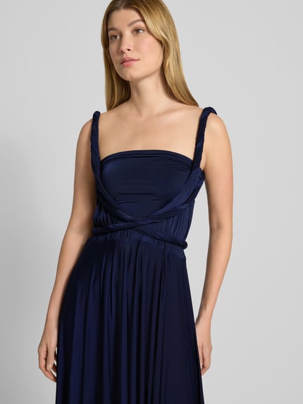 Rose Avenue Avondjurk met V-hals en tailleband Marineblauw - 3