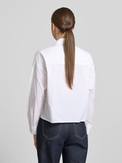 Oui Boxy fit blouse met pailletten Wit - 5